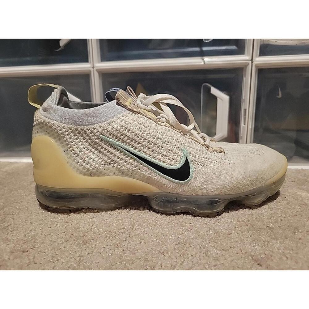 Size 10 - Nike Air VaporMax 2021 Flyknit Mismatched Swoosh - White